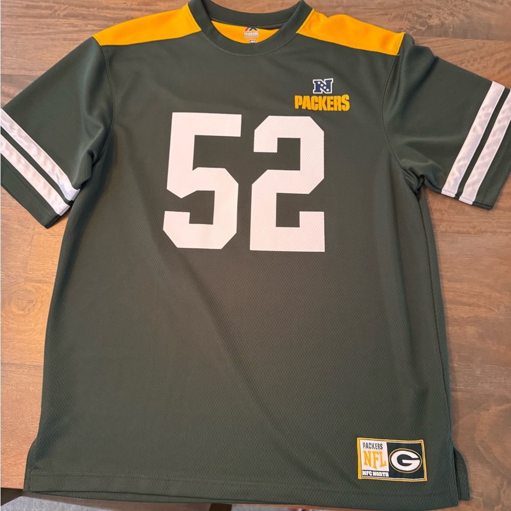 Green Bay Packers #52 Matthews Jersey Shirt with Yellow Accents